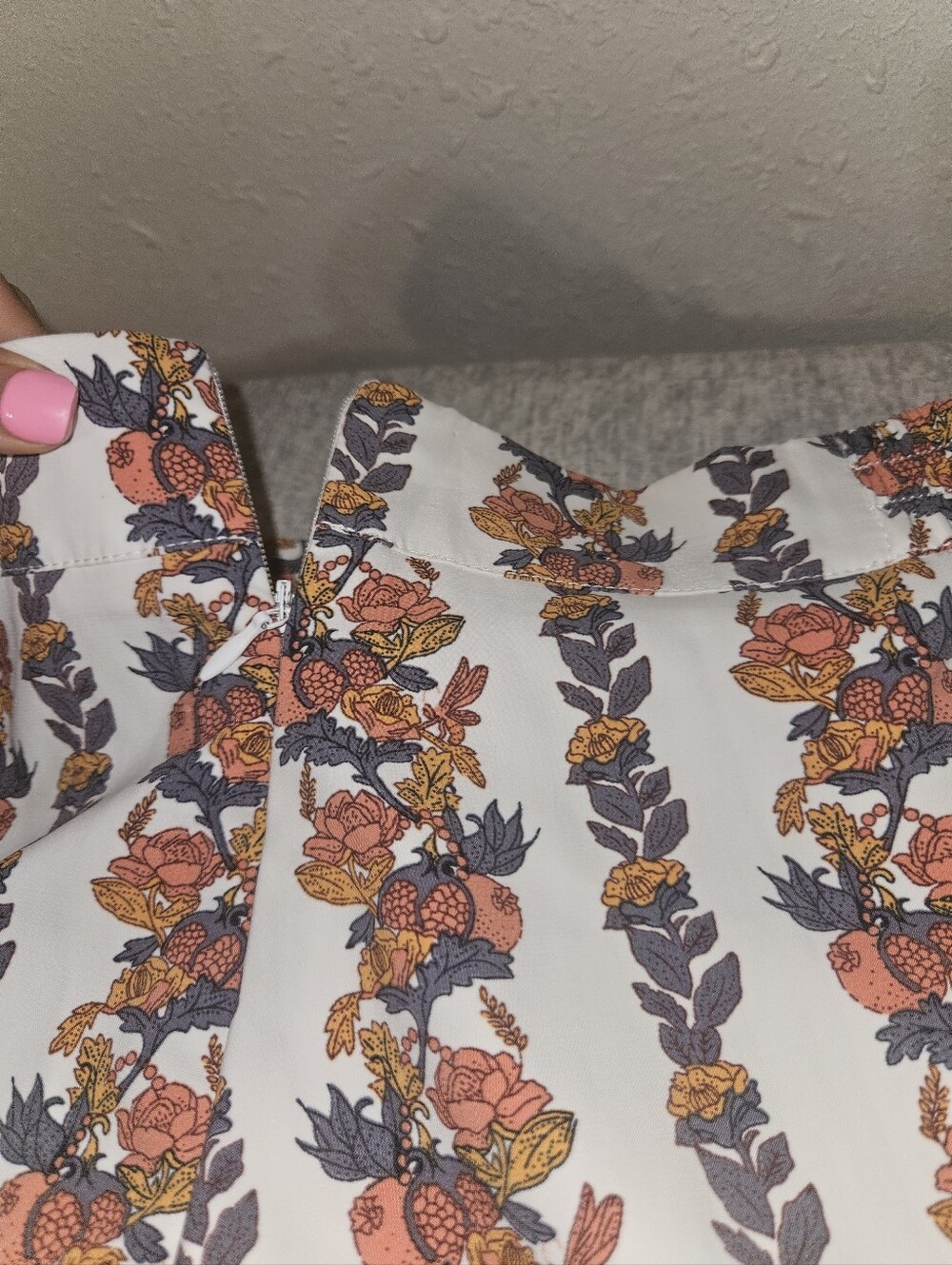 O.P.T.Floral Elastic Zip A line Tiered Midi Skirt ...small - Picture 9 of 13